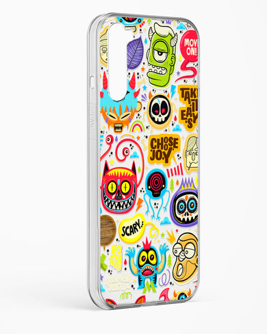 Stickered Monsters Crystal Clear Transparent Case-(OnePlus)