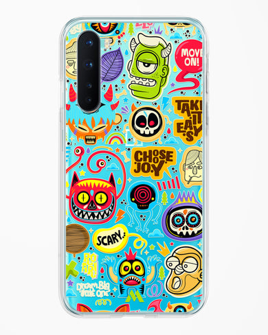 Stickered Monsters Crystal Clear Transparent Case-(OnePlus)