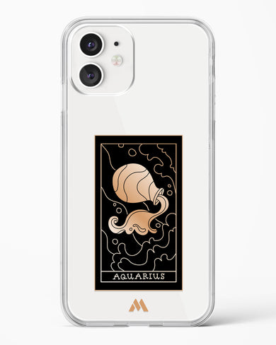 Tarot Card Zodiac Aquarius Crystal Clear Transparent Case-(Apple)