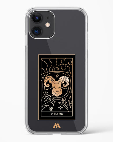 Tarot Card Zodiac Aries Crystal Clear Transparent Case-(Apple)