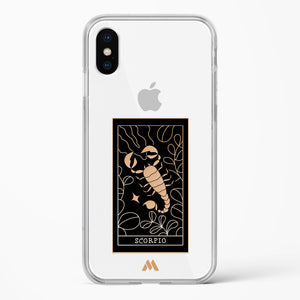 Tarot Card Zodiac Scorpio Crystal Clear Transparent Case-(Apple)