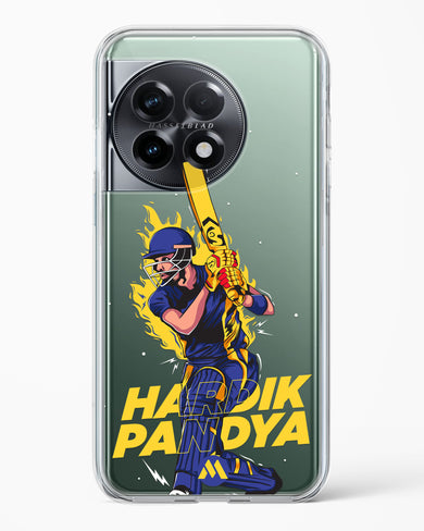 Hardik Hardhitter Pandya Crystal Clear Transparent Case-(OnePlus)