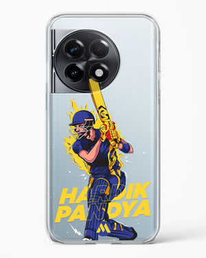 Hardik Hardhitter Pandya Crystal Clear Transparent Case-(OnePlus)