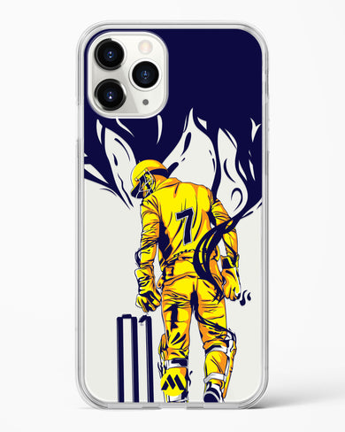 MS Dhoni Greatest Finisher Crystal Clear Transparent Case-(Apple)