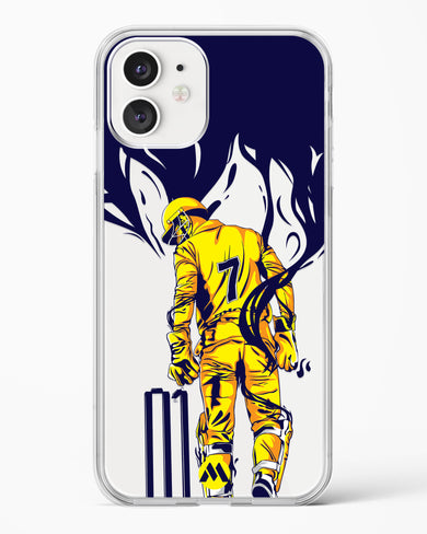 MS Dhoni Greatest Finisher Crystal Clear Transparent Case-(Apple)