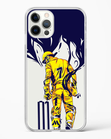 MS Dhoni Greatest Finisher Crystal Clear Transparent Case-(Apple)