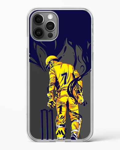 MS Dhoni Greatest Finisher Crystal Clear Transparent Case-(Apple)