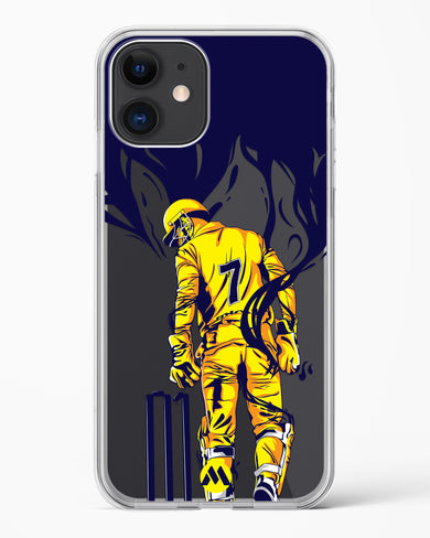 MS Dhoni Greatest Finisher Crystal Clear Transparent Case-(Apple)