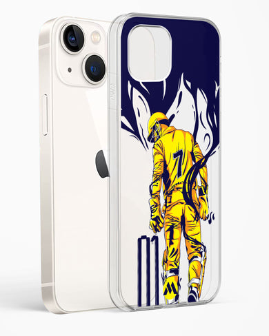 MS Dhoni Greatest Finisher Crystal Clear Transparent Case-(Apple)