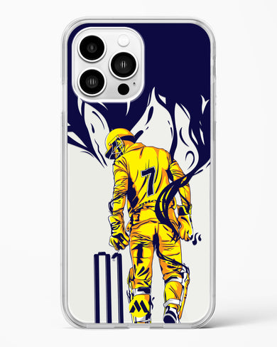 MS Dhoni Greatest Finisher Crystal Clear Transparent Case-(Apple)