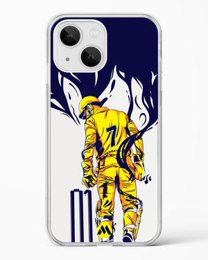 MS Dhoni Greatest Finisher Crystal Clear Transparent Case-(Apple)