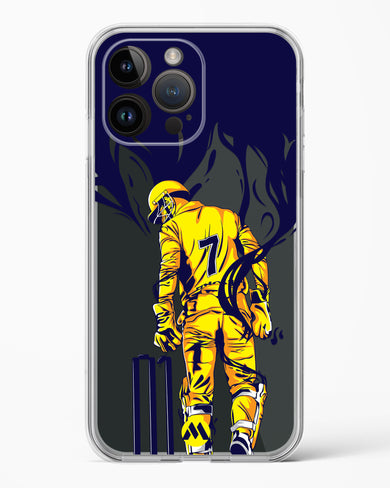 MS Dhoni Greatest Finisher Crystal Clear Transparent Case-(Apple)