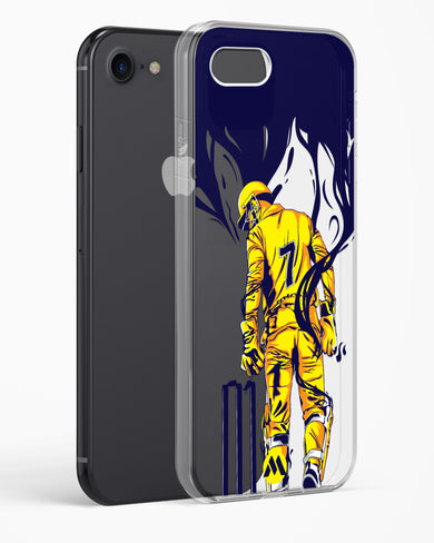 MS Dhoni Greatest Finisher Crystal Clear Transparent Case-(Apple)