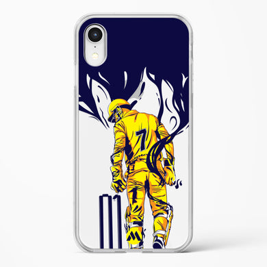 MS Dhoni Greatest Finisher Crystal Clear Transparent Case-(Apple)