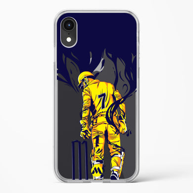 MS Dhoni Greatest Finisher Crystal Clear Transparent Case-(Apple)