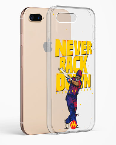 Rishabh Pant Never Back Down Crystal Clear Transparent Case-(Apple)