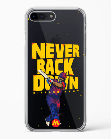 Rishabh Pant Never Back Down Crystal Clear Transparent Case-(Apple)