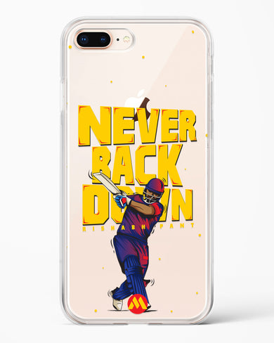 Rishabh Pant Never Back Down Crystal Clear Transparent Case-(Apple)