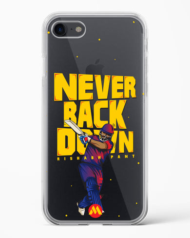 Rishabh Pant Never Back Down Crystal Clear Transparent Case-(Apple)