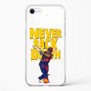 Rishabh Pant Never Back Down Crystal Clear Transparent Case-(Apple)