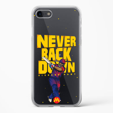 Rishabh Pant Never Back Down Crystal Clear Transparent Case-(Apple)