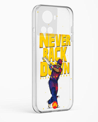 Rishabh Pant Never Back Down Crystal Clear Transparent Case-(OnePlus)