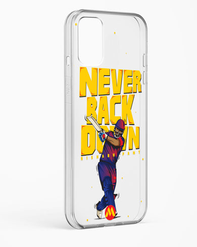 Rishabh Pant Never Back Down Crystal Clear Transparent Case-(OnePlus)