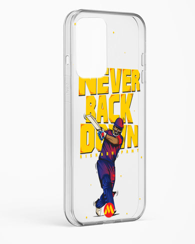 Rishabh Pant Never Back Down Crystal Clear Transparent Case-(OnePlus)