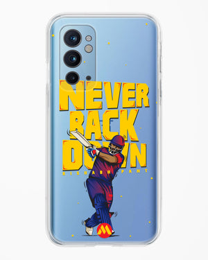 Rishabh Pant Never Back Down Crystal Clear Transparent Case-(OnePlus)