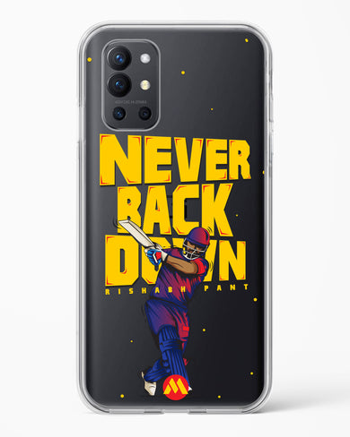 Rishabh Pant Never Back Down Crystal Clear Transparent Case-(OnePlus)