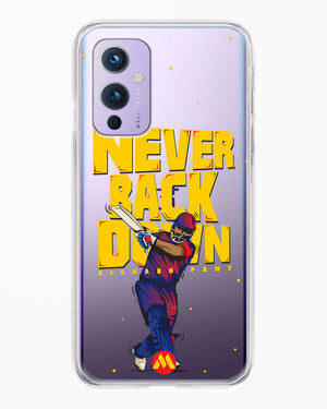 Rishabh Pant Never Back Down Crystal Clear Transparent Case-(OnePlus)