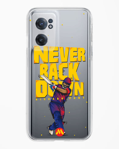 Rishabh Pant Never Back Down Crystal Clear Transparent Case-(OnePlus)