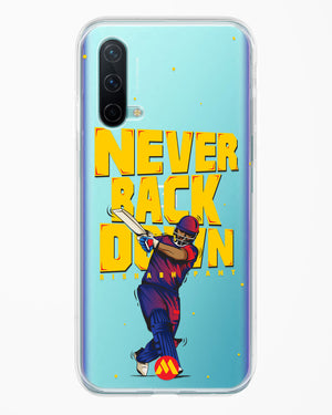 Rishabh Pant Never Back Down Crystal Clear Transparent Case-(OnePlus)