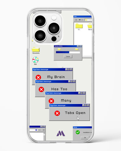 Too Many Open Tabs Crystal Clear Transparent Case (Apple)