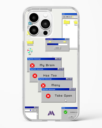 Too Many Open Tabs Crystal Clear Transparent Case (Apple)