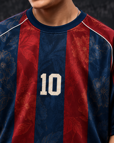 No. 10 Heritage Floral Oversized Football Jersey