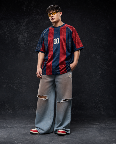 No. 10 Heritage Floral Oversized Football Jersey