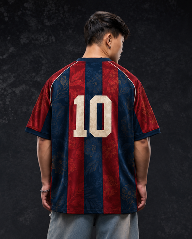 No. 10 Heritage Floral Oversized Football Jersey