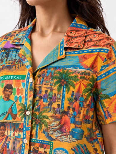 Madras Market Women's Summer Shirt
