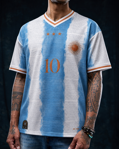 GOAT Argentina Jersey | V-Neck Oversized T-Shirt