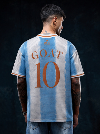 GOAT Argentina Jersey | V-Neck Oversized T-Shirt
