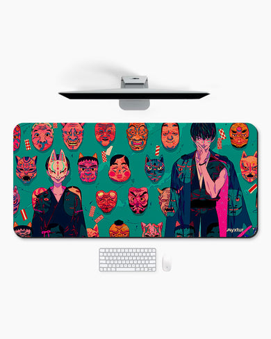 Oni Masks for the Warrior Desk Mat
