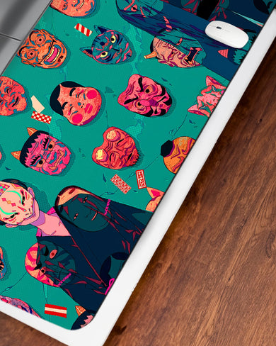 Oni Masks for the Warrior Desk Mat
