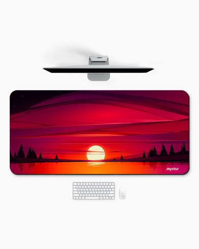 Fiery Sunset Desk Mat