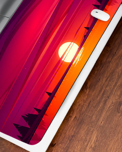 Fiery Sunset Desk Mat