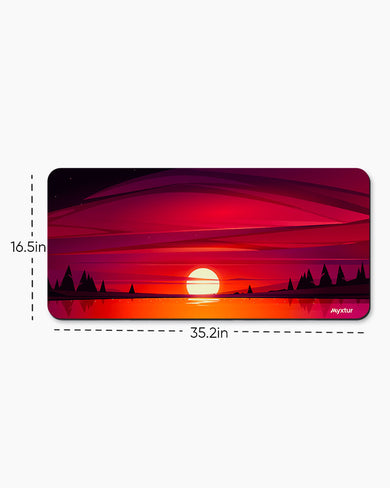 Fiery Sunset Desk Mat