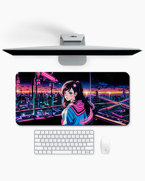 Neon Nights Maiden Gaming Desk Mat M 1