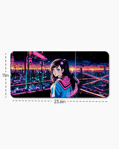 Neon Nights Maiden Desk-Mat