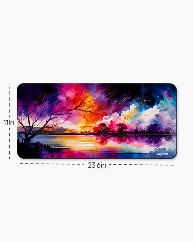 Watercolour Riverbed Desk-Mat