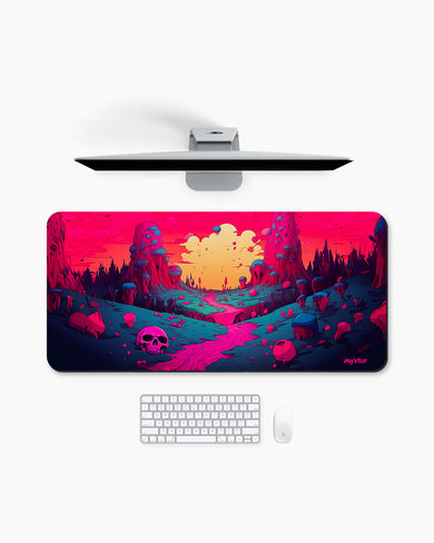 Neon Spectral Journey Desk Mat